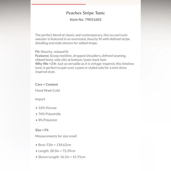 Striped Tunic - Free People. Size small - Picture 6 of 7